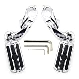 KONDUONE Motorcycle Highway Pegs Foot Rests fit 1.25" Engine Guard Parts Replacement for Harley Davidson Road Glide, Electra Glide, Road King, Street Glide