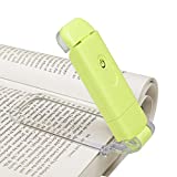 DEWENWILS USB Rechargeable Book Light for Kids, Warm White, Brightness Adjustable for Eye Protection, LED Clip on Book Light for Reading in Bed, Flexible Book Reading Lights, Green