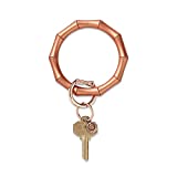 Oventure, Silicone Big O Key Ring, The Original Bracelet Keychain - Rose Gold Bamboo