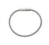 Lucky Line 5" Flex-O-Loc Cable Key Ring, Stainless Steel, Corrosion-Resistant,  1 Per Pack (73101), Gray