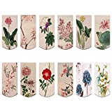 12PCS Magnetic Bookmarks - Magnet Page Markers Page Clips Assorted Book Markers Set with Exquisite Pattern, Bookmarks for Women, Students, and Book Lovers(Floral Style)