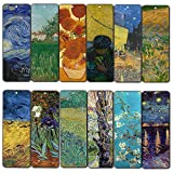 Creanoso Van Gogh Quotes Bookmarks (12-Pack) – Premium Gift Set – Inspiring Classical Art Sayings Set – Great Bookmarker Collection for Men, Women, Teens, Artists