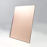 1/8" Acrylic Mirror Sheet,Rose Gold 12" x 12" Mirrored Acrylic Lucite Plexiglass Sheet (Actual Size 11.875" x 11.875")
