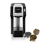 Hamilton Beach 49979 FlexBrew Single-Serve Coffee Maker Compatible with Pod Packs and Grounds, Black and Chrome