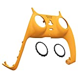 eXtremeRate Caution Yellow Decorative Trim Shell for PS5 Controller, Soft Touch DIY Replacement Clip Shell, Custom Plates Cover for Playstation 5 Controller w/Accent Rings - Controller NOT Included