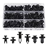 Ginsco 102pcs 6.3mm 8mm 9mm 10mm Bumper Push Fasteners Rivet Clips Expansion Screws Replacement Kit