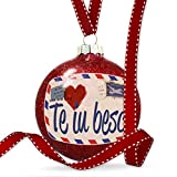 NEONBLOND Christmas Decoration I Love You Romanian Love Letter from Romania Ornament