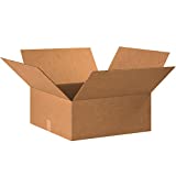 BOX USA B20208 Flat Corrugated Boxes, 20"L x 20"W x 8"H, Kraft (Pack of 15)