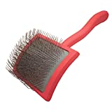 Chris Christensen Big G Dog Slicker Brush, Groom Like a Professional, Fluff Detangle Style, Saves Time Energy, Made in Germany, Coral, Large