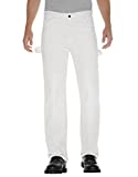 Dickies Men's 8 3/4 Ounce Double Knee Painter's relaxed fit Pant, White, 38x30