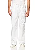 Dickies Men's GenFlex Utility Drawstring Cargo Scrubs Pant, White, Medium