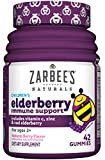 Zarbee's Naturals Children's Elderberry Immune Support with Vitamin C & Zinc, Natural Berry Flavor, 42 Gummies