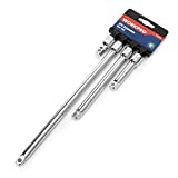 WORKPRO W074459 3/8 inch Socket Drive Extension Bar Set, Heat-Treated Chrome Vanadium (Cr-V) Steel Construction, 1-1/2 inch, 3 inch, 6 inch, and 10 inch (4 piece)