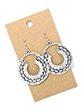 Antique Silver Floral Hoop on Sterling Silver Earrings Boho Women Handmade Sundance Dreams Designs