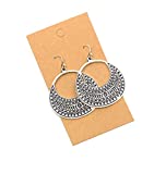 Large Detailed Hoop on Sterling Silver Earrings Women Handmade Native Design Sundance Dreams Designs Boho