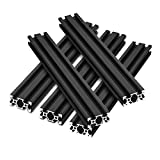 5pcs 48'' V Slot 2040 Aluminum Extrusion European Standard Anodized Linear Rail for 3D Printer Parts and CNC DIY Black(1220mm)