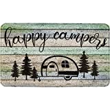 COLORPAPA Happy Camper Door Mat Rug Welcome Mats for Front Door RV Indoor Outdoor Doormats Trailer Fall Entrance Rug 29.4" x 17.3"