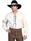 Scully Rangewear Men's Rangewear Leather Lace Up Front Long Sleeve Western Natural Large