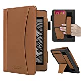 CoBak Case for Kindle Paperwhite(Fits All-New 10th Generation 2018 / All Paperwhite Generations), Folio Premium PU Leather Case Auto Wake Sleep Cover with Hand Strap and Card Slot, Brown