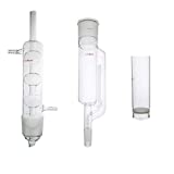 Laboy Glass Soxhlet Extraction Apparatus Set 55/50 with Soxhlet Extraction Tube,Allihn condenser & Extraction thimble Distillation Apparatus Set Essential Oil Extractor Organic Chemistry Lab Glassware