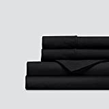 Everspread Bed Sheets (4 Piece Sheet Set), Queen Size, Black. Ultra-Soft & Breathable. Luxury Bedding. Deep Pockets - Fits Mattresses up to 16 inches. Wrinkle & Fade Resistant