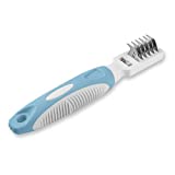 Pets First Professional Pet Mat Remover - Dematting Tool for Grooming Cats & Dogs - Removes Matted Fur, Tangles, Knots, Loose Hair & Dirt - Stainless Steel, Gentle Teeth, Soft Comfort Grip Handle
