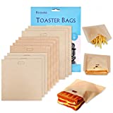Non-Stick Reusable Toaster Bags - Samshow 10 Pack Toaster Bags for Sandwiches,Chicken,Nuggets,Panini and Garlic Toasts