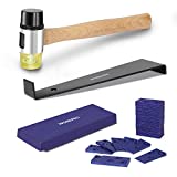 WORKPRO Laminate Wood Flooring Installation Kit with Reinforced Double-Faced Mallet, Heavy Duty Pull Bar, Tapping Block and 30-Piece Spacers Included