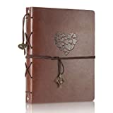 ThxMadam Scrapbook Leather Photo Album Guest Book DIY Memories Book with 60 Black Pages Present for Christmas Valentines Anniversary Mother's Day Birthday Gift for Wife Daughter Girlfriend,Love M