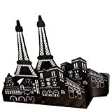 Winterworm One Pair Vintage Fashion European Architecture Style Thickening Iron Library School Office Home Study Metal Bookends Book End (Paris Eiffel Tower)