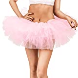 belababy Women Pink Tutu Girls Halloween Dress Up Skirt, One Size, Pink