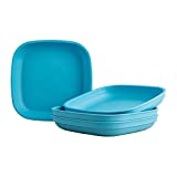 Re-Play Recycled Products Deep Walled Plates, Set of 4 (7.375" Deep Walled Plates, Sky Blue)