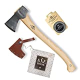 Gransfors Bruk Small Forest Axe (420) with Ceramic Grinding Sharpening Stone (4034) - Bundle (2 Items)