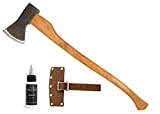 1844 Helko Werk Germany Traditional Bavarian Woodworker Axe - Made in Germany Heavy Duty Felling Axe and Cutting Axe, Large German Forest Axe for Cutting Trees - Head 3.5 lbs, Handle 31 in. (13566)