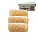 Azproduct Natural Loofah Kitchen Sponge Eco Friendly Scrub Luffa Sponge Large Diameter Biodegradable sponges for Cleaning &Dishwashing Kitchen(3packs)