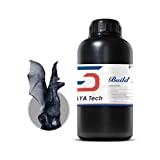 Siraya Tech Build 3D Printer Resin High Resolution Non-Brittle Tappable Engineering Resin 405nm UV-Curing Standard Photopolymer Rapid Resin for LCD DLP 3D Printing (Smoky Black, 1kg)