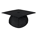 Newrara Unisex Matte Adult Graduation Cap Only (Black)