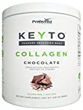 Keto Collagen Protein Powder with MCT Oil  Keto and Paleo Friendly Grass Fed and Pasture Raised Hydrolyzed Collagen Peptides  Fits Low Carb Diet and Keto Snacks  KEYTO Chocolate Flavor