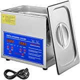 VEVOR Ultrasonic Cleaner, 3L 40kHz, with Digital Timer & Heater, Professional Ultra Sonic Jewelry Cleaner, Stainless Steel Heated Cleaning Machine for Glasses Watch Rings Small Parts Circuit Board