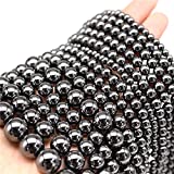 Oameusa 10mm Natural Black Magnetic Hematite Beads Round Beads Gemstone Beads Loose Beads Agate Beads for Jewelry Making 15" 1 Strand per Bag-Wholesale