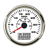 ELING Marine Auto GPS Speedometer Speedo Velometer 0-35MPH 0-55KM/H Odometer Mileage Backlight 85mm