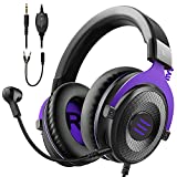 EKSA E900 Headset with Microphone for PC, PS4,PS5, Xbox - Detachable Noise Canceling Mic, 3D Surround Sound, Comfort Sturdy, Wired Headphone for Gaming, Computer, Laptop, Switch, Handheld (3.5MM Jack)