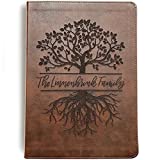 Custom Family Name ESV Journaling Bible, Tree Illustration with Personalized Family Name and Date Included in the Custom Design, Makes a Great Personalized Wedding Gift