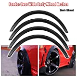 RULLINE Universal Fender Flares Front & Rear Fender Flares Over Wide Body Wheel Arches 4pcs 2inch (50mm)