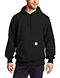 Carhartt Men's Rain Defender Paxton Heavyweight Hooded Sweatshirt, Black, Large