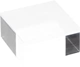 Plymor Clear Polished Acrylic Square Display Block, 1" H x 2" W x 2" D