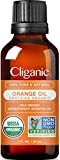 Cliganic USDA Organic Sweet Orange Essential Oil, 1oz - 100% Pure Natural for Aromatherapy Diffuser | Non-GMO Verified