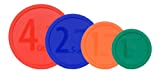 Pyrex Storage Container Lids 4 Pack: 4qt Red, 2.5qt Blue, 1.5qt Orange & 1qt Green for #1086053