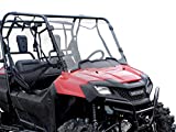 SuperATV Heavy Duty Scratch Resistant Full Windshield for 2014+ Honda Pioneer 700 / 700-4 | 1/4" Thick Polycarbonate 250X Stronger Than Glass | Protects Against Debris and the Elements | USA Made!