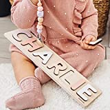 Name Puzzle With Pegs Personalized Wooden Name Puzzle Wooden Toys Custom Name Puzzle by BusyPuzzle Christmas Present Personalized Birthday Baby 1 Year Old Gifts Boy and Girl Easter Gifts for Kids